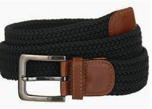 Braided web leather belt by devanet